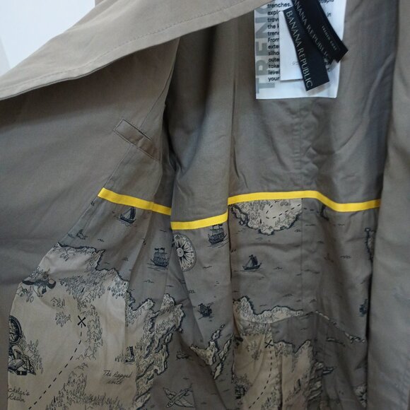 New Banana Republic Classic Water Resistant Trench Coat L - Picture 5 of 5